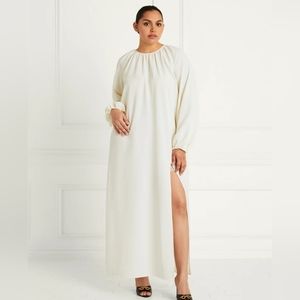NEW Hill House The Simone Coconut Milk Color Women Large Oversized Maxi Dress